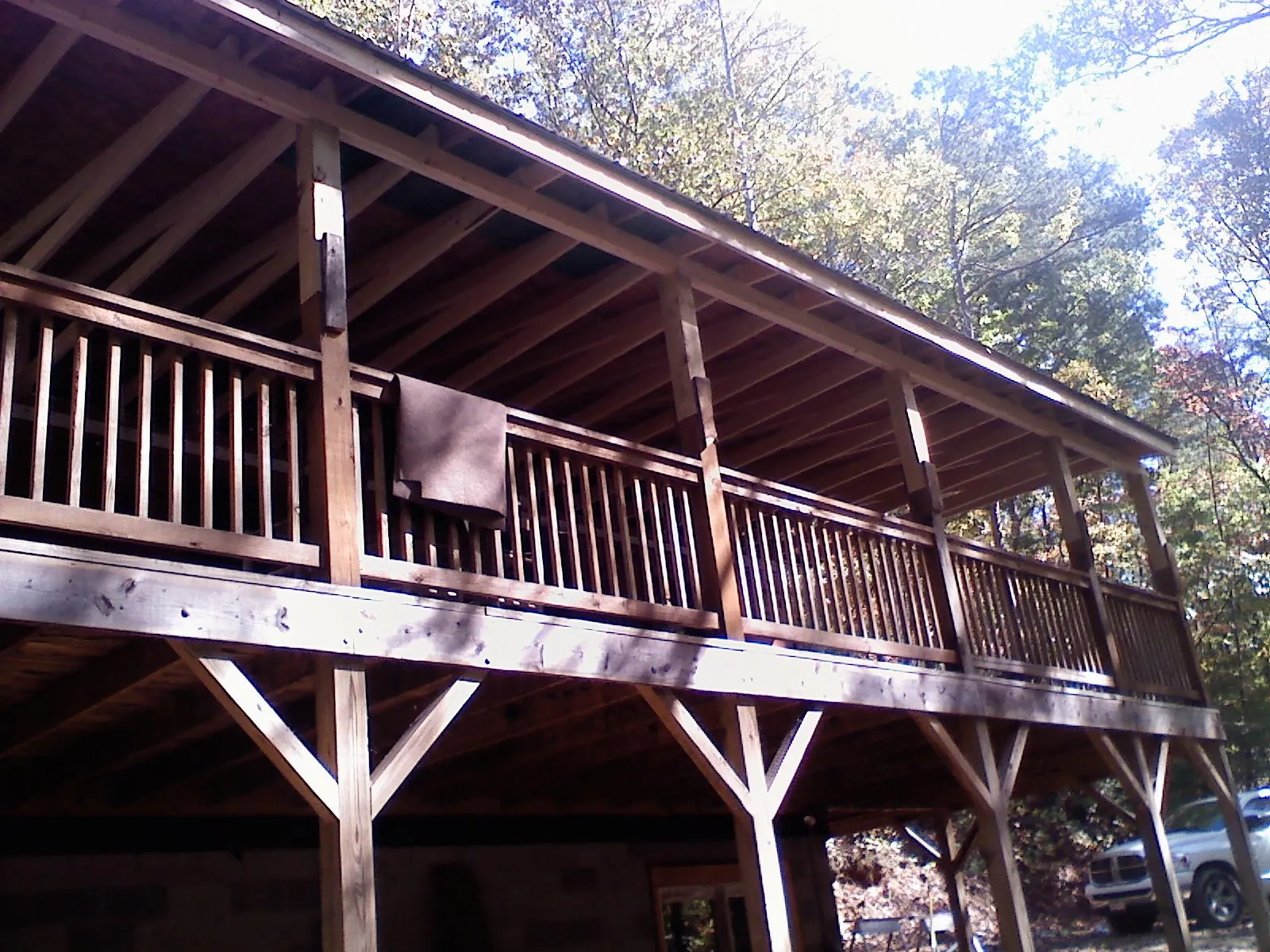 Timber framing under a new elevated porch and deck — Roof Leak Repair in Garibaldi by Roofing Brothers